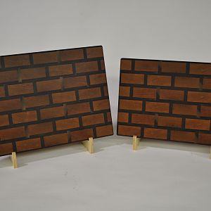 Cherry/Walnut Brick Pattern Cutting Boards