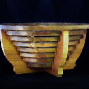 Walnut & Western Cedar - Round, concentric ring basket