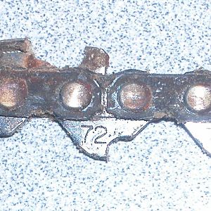 Chain saw gunk