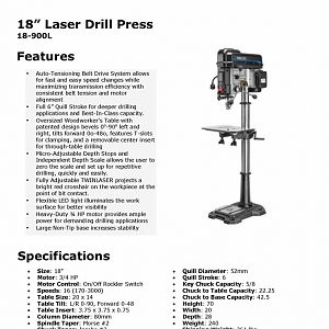 Delta Drill Press Specs