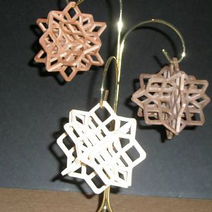 3D slotted ornaments - mixed woods