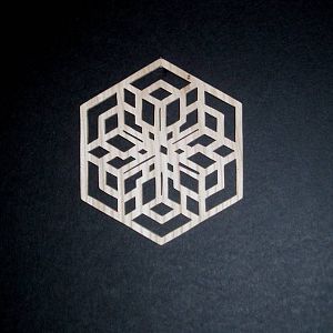 Trivet, 3d effect - Butternut
