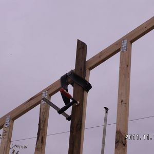 Holding up a truss