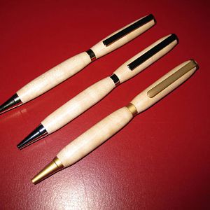 Pens for Mom, Dad, and big sister from cradle wood