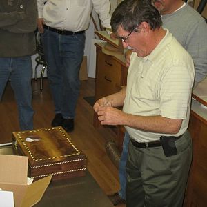 Matt Furjanic doing inlay demo - CLT 2011 xmas party