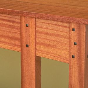 Ford serving table, pillowed ebony plugs