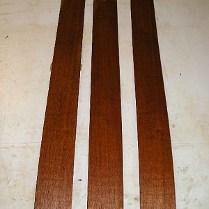 Mahogany Strips: with mineral spirits