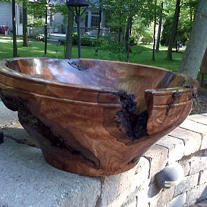 Red Oak Burl Bowl