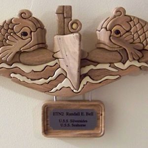 Submarine / Dolphin Insignia Intarsia