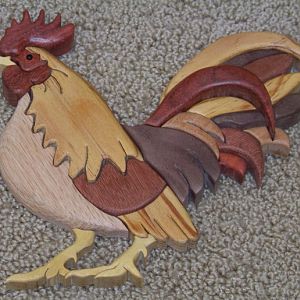 Rooster Intarsia