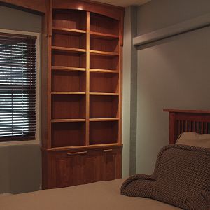 Right unit library shelves