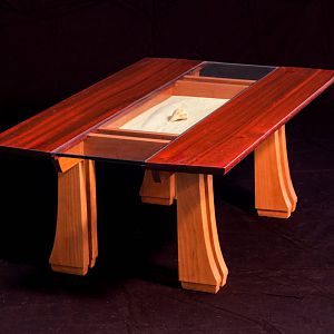 Coffee Table in Padauk and Cherry
