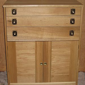 White Oak Rolling Tool Chest
