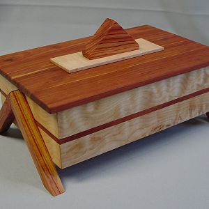 Cherry and Maple Box w/Tulipwood parts