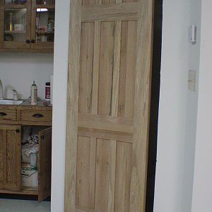 Bathroom door out of the clamps