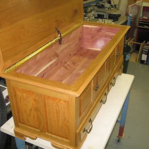 Interior of hope chest