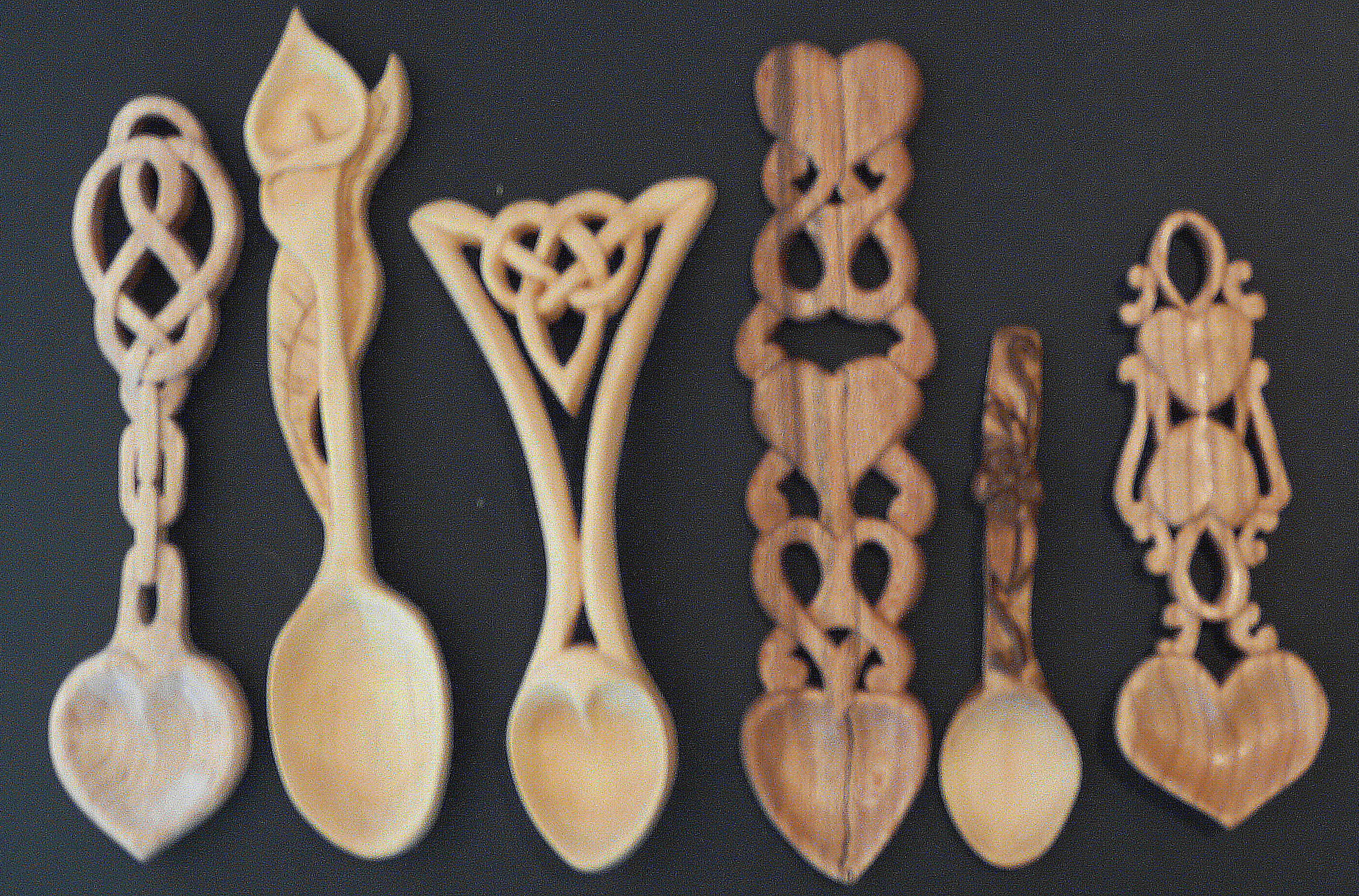6 Carved Spoons by cskipper