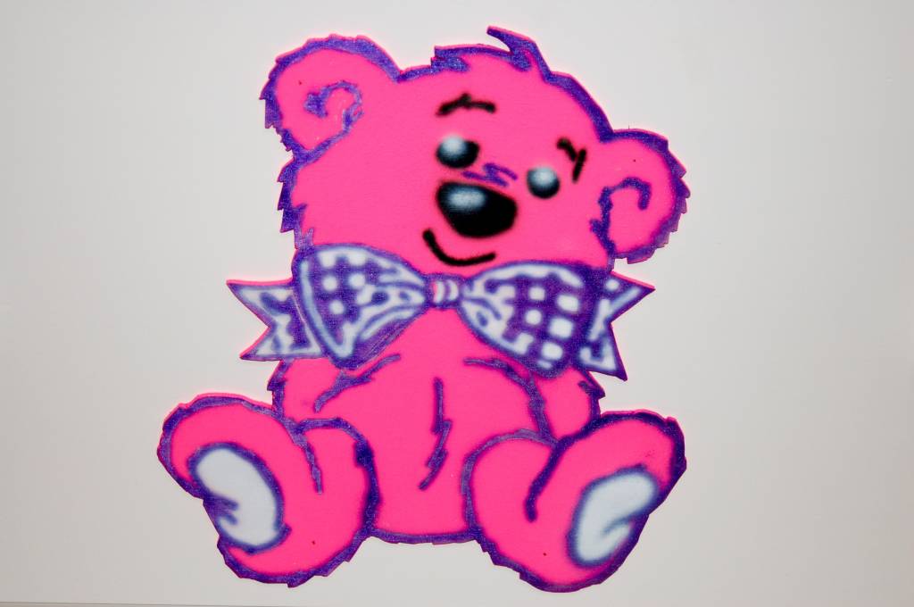 Airbrushed teddy bear