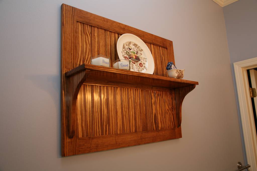 Bathroom display shelf (with towel hangers to be added at a future date).