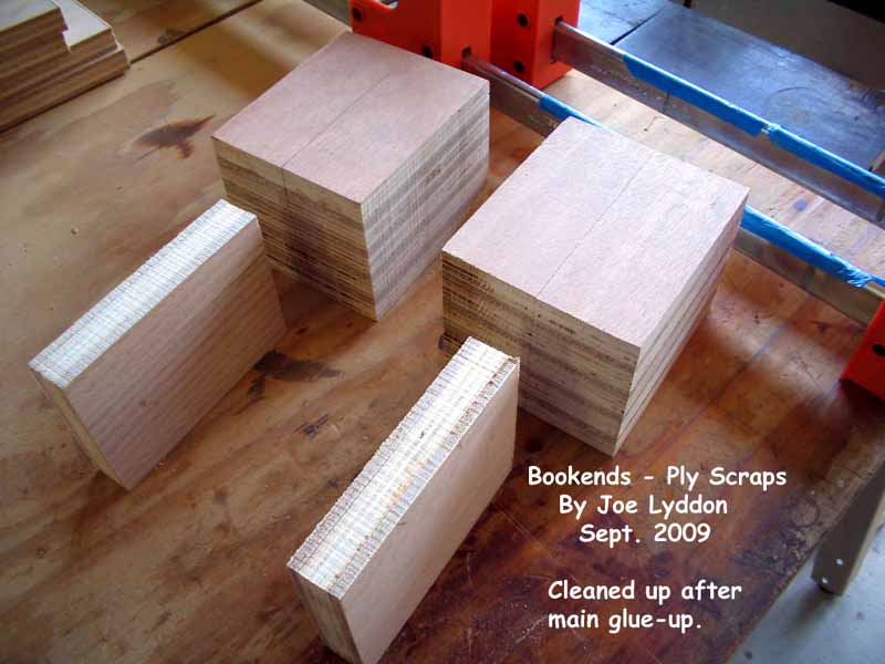Cleaned & Sanded - Bookends from Scrap Plywood