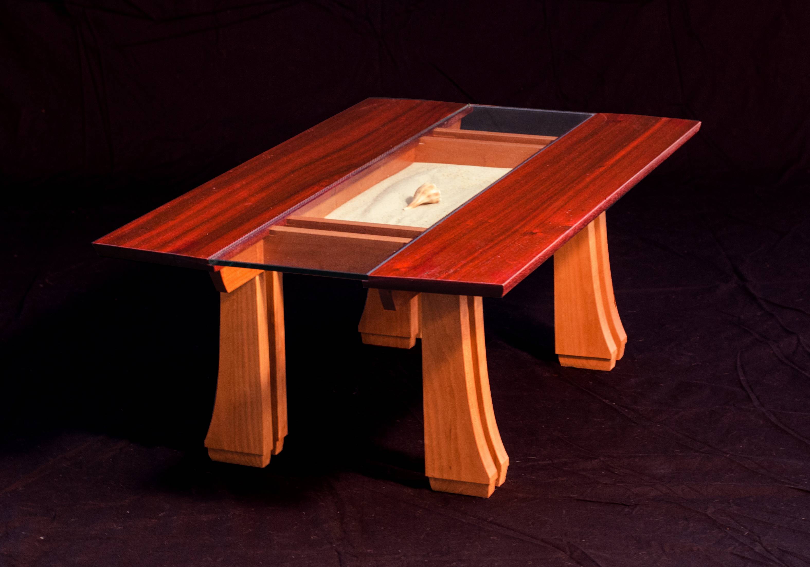 Coffee Table in Padauk and Cherry