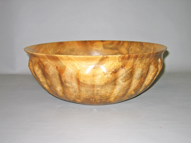 Fluted Spalted Maple Bowl