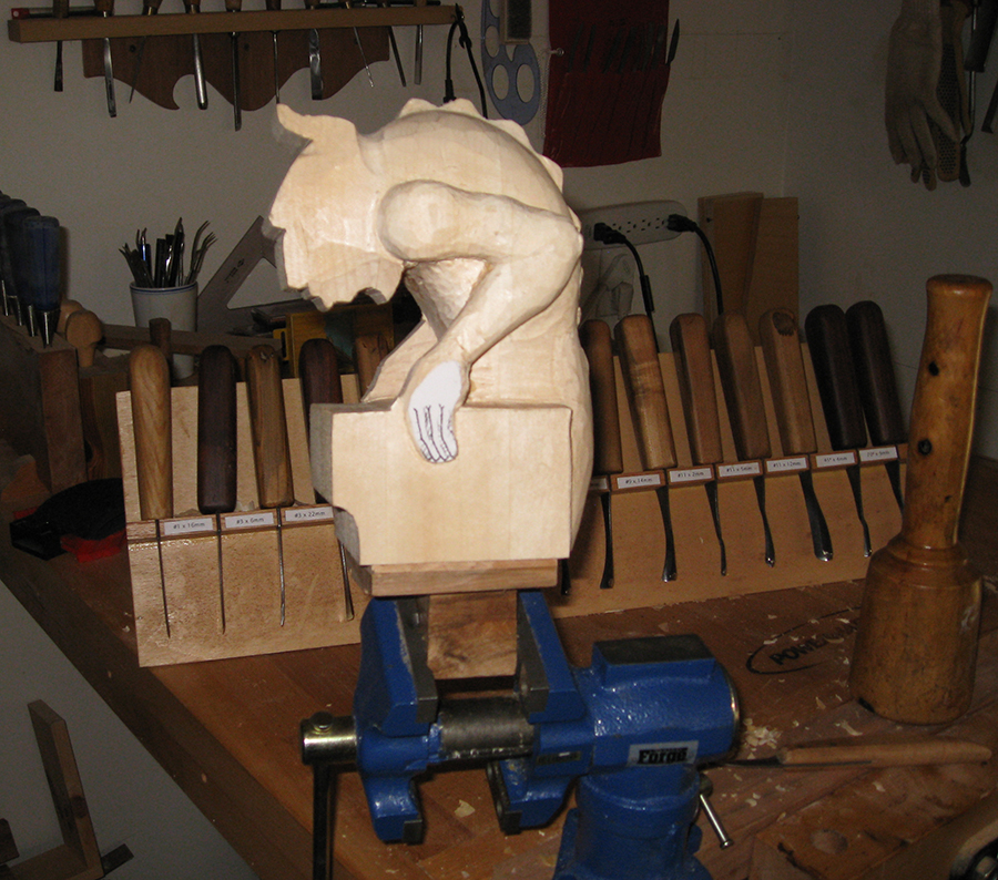 Grotesque Carving WIP 1