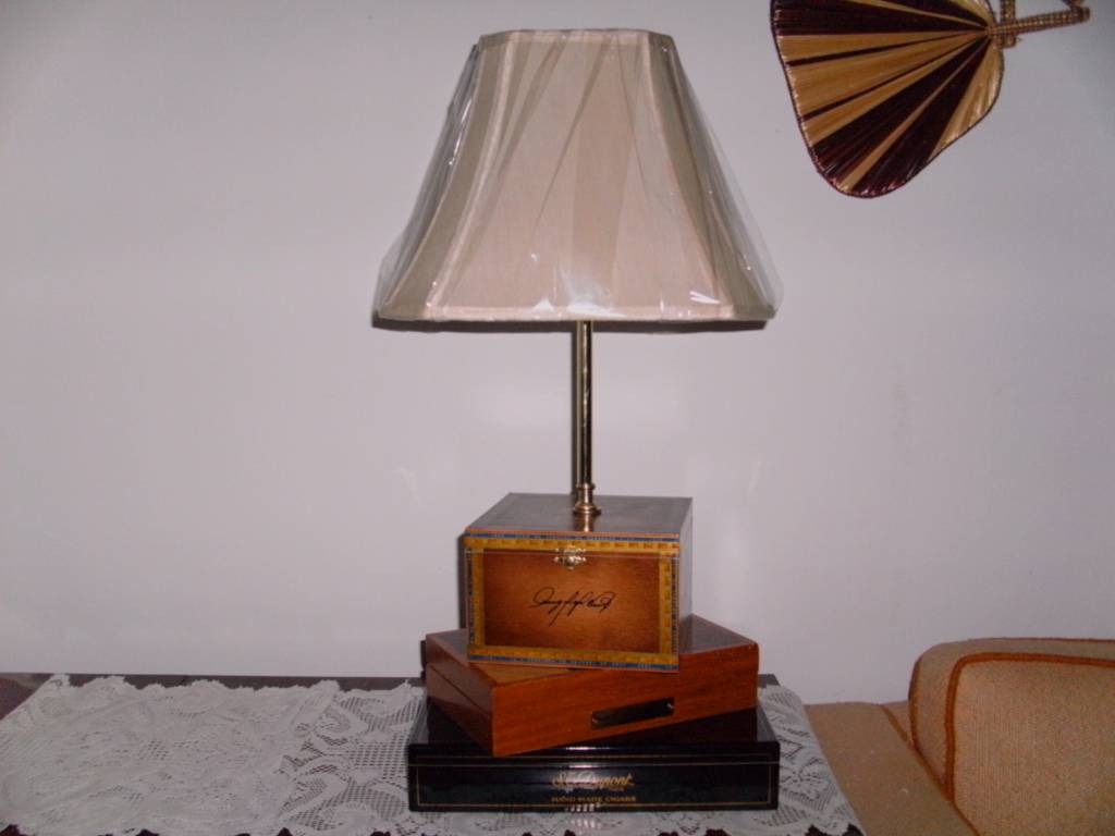 Lamp made from Cigar Boxes