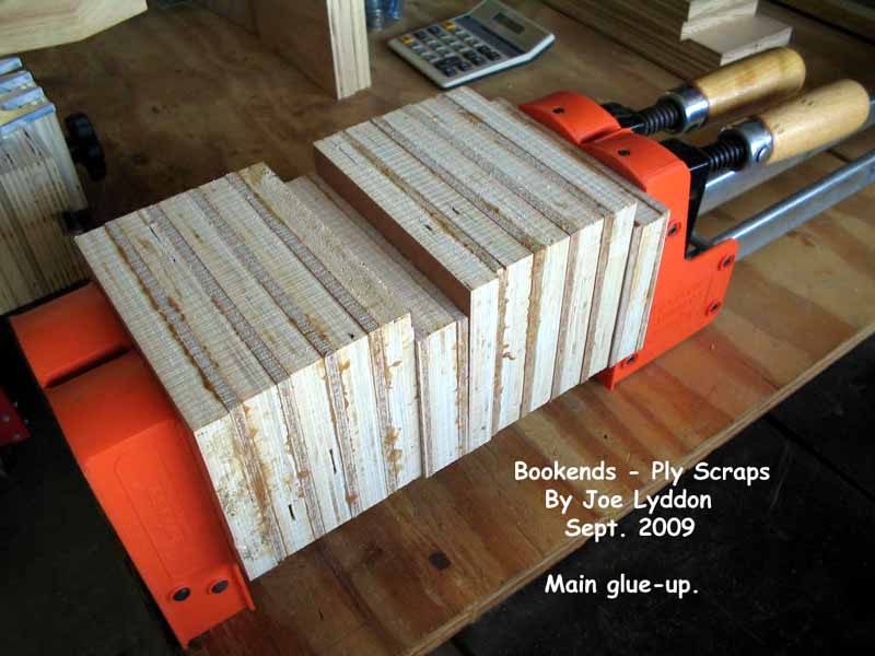 Main Glueup - Bookends from Scrap Plywood