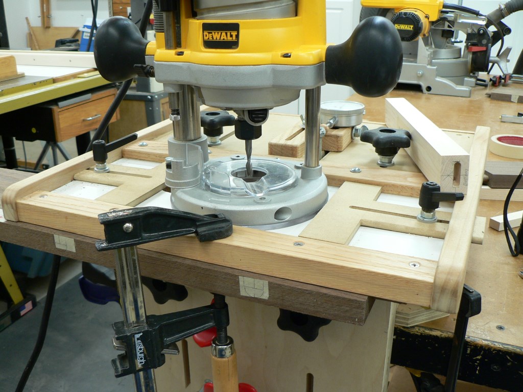 Mortising with plunge router.