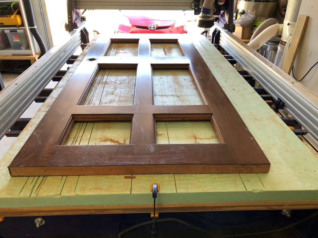 Reclaimed Mahogany Door - Sofa Table Project