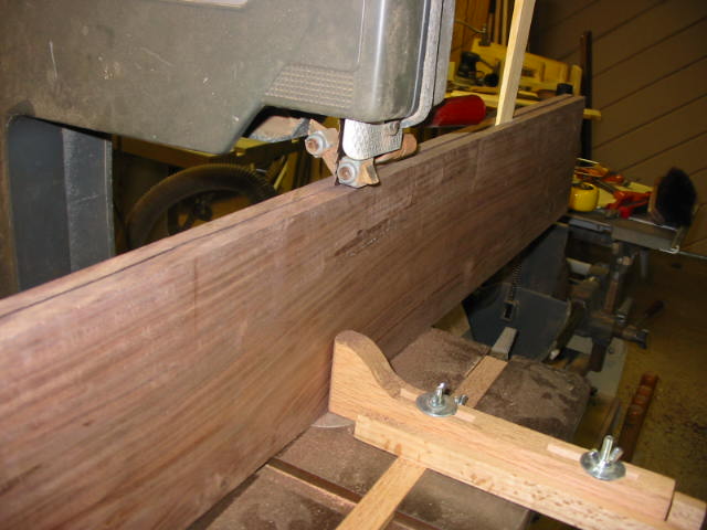 Resaw fence in use