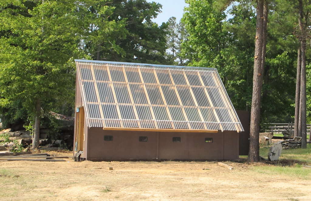 Solar kiln at the farm