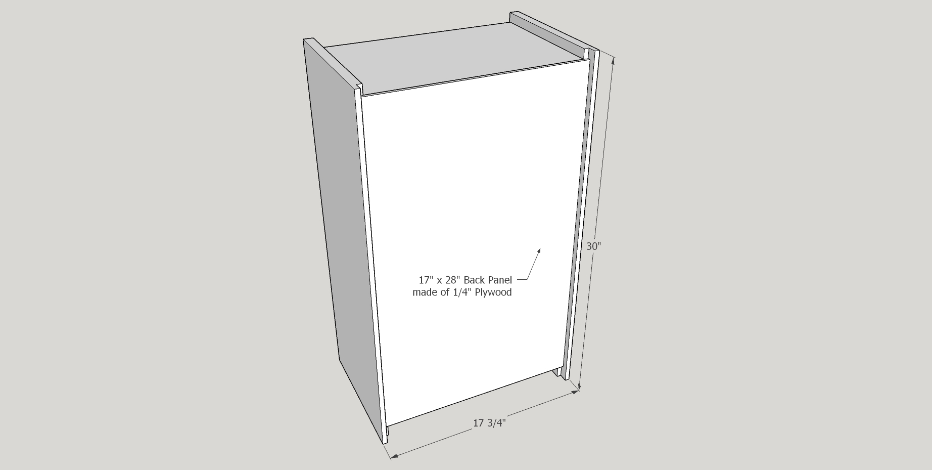 Wall Cabinet Rear with Panel
