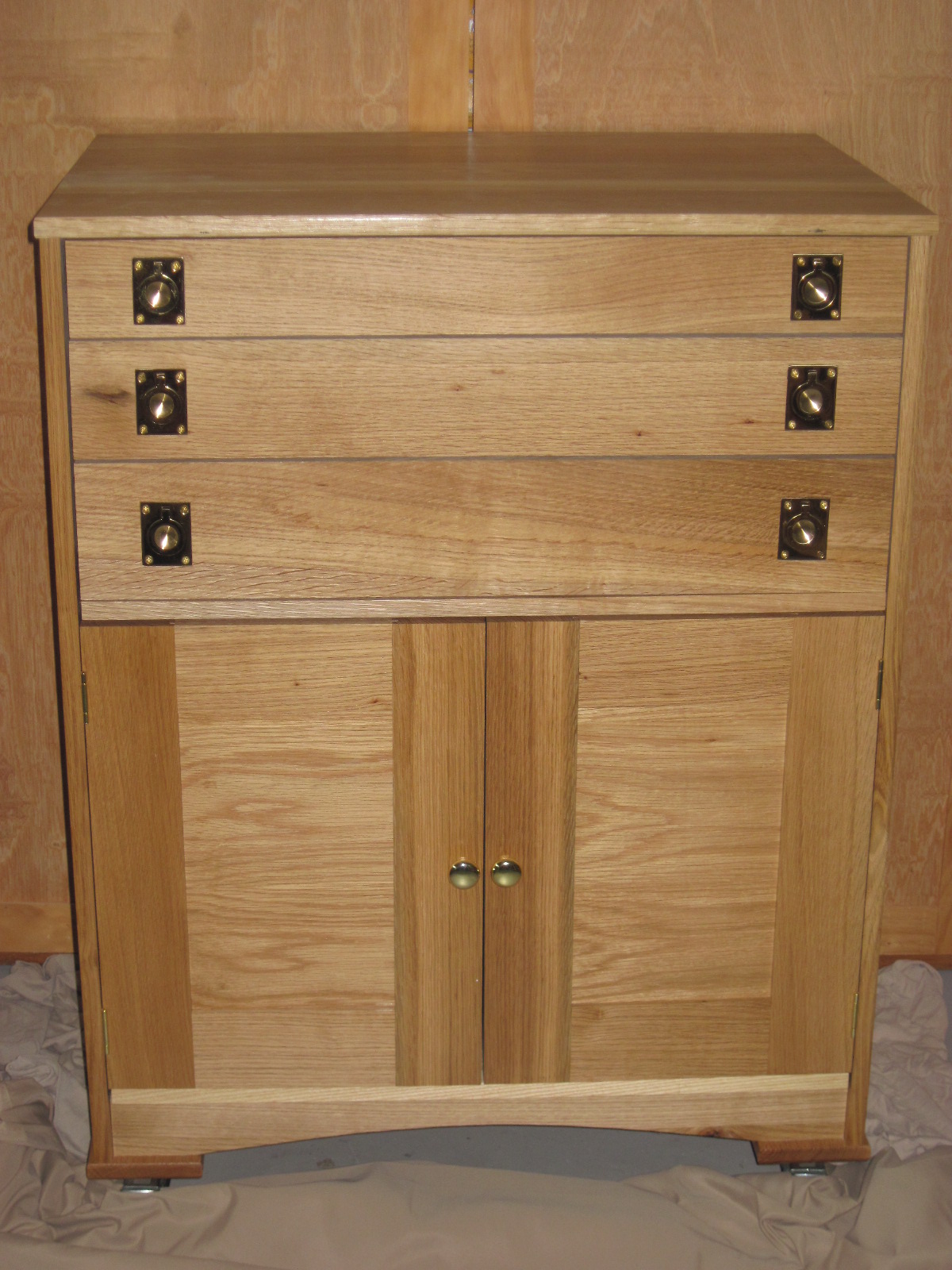 White Oak Rolling Tool Chest