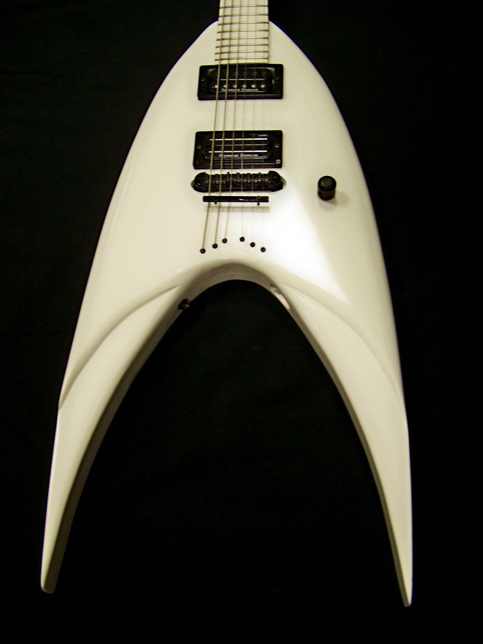 white v guitar